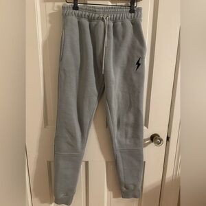 Bruce Bolt Grey Cotton Joggers YXL